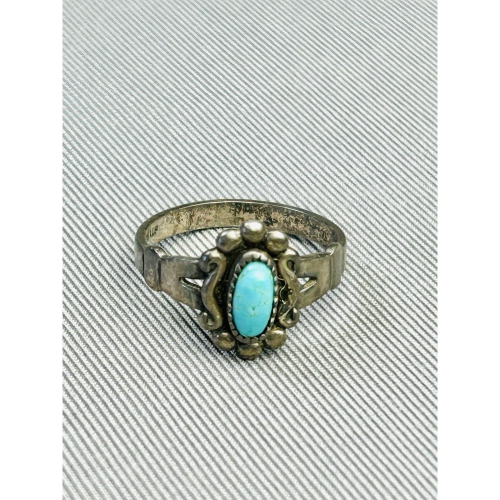 Sterling‎ Silver Size 5.5 Turquoise Southwest Navajo Style Ring